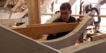 charlie fitting a sole bearer