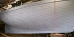 hull with first coat of primer