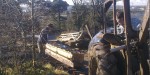 towing the ballast keel with trusty David Brown